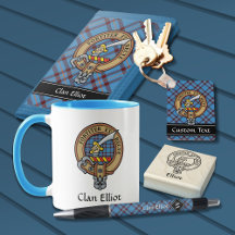 Clan Elliot Ancient Tartan and Crest Collection