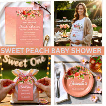Sweet Peach Watercolor Baby Shower