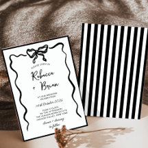 Black Hand Drawn Bow Ribbon Sketch Wedding