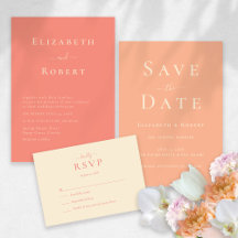 Coral Minimalist Typography Wedding Collection