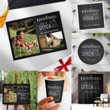 High School Chalkboard Photo Graduation Party