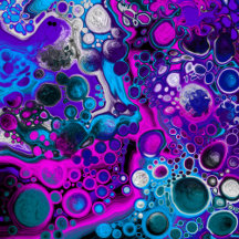 Purple and Blue Marble Fluid Art