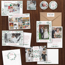 Beautiful Red Holly Frame Christmas