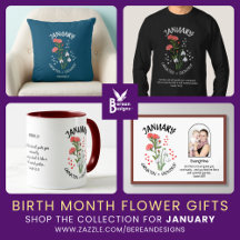 BIRTH MONTH FLOWER Gifts for Mom JANUARY Birthdays