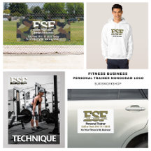 Fitness Business - Personal Trainer Monogram Logo