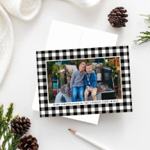 Black and White Buffalo Plaid Holiday Collection