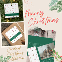 Modern Minimal Red Cardinal Christmas Collection 