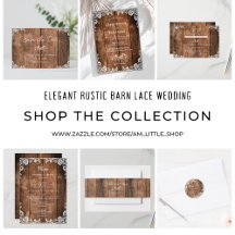 Elegant Rustic Wood and Lace Wedding Collection