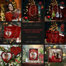 Christmas Golden Sparkle: Red & Gold Holiday 