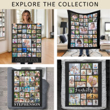 Family or Personal Photo & Photo Collage Blankets