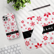 Red Snowflakes Black Collection