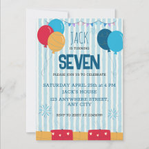 Blue Stripes & Balloons