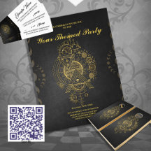 Wonderful golden fantasy planet and moon