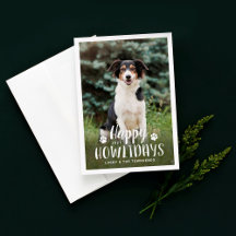 Happy Howlidays Dog Photo Christmas Cards