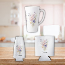 Pastel Name Wildflowers Girl Decorations  Gifts