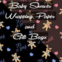 Baby Shower Wrapping Paper and Gift Bags