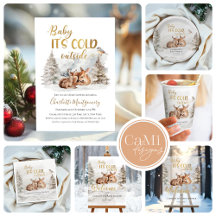 Baby it's cold outside Deer Forest Baby Shower