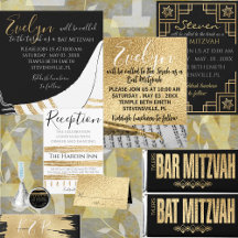 Bar & Bat Mitzvah Classic Black & Gold Collection