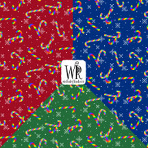 Rainbow Candy Canes Christmas Pattern