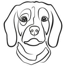 Beagle Line Art, Elegance with Attitude