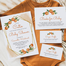 Orange Little Cutie Baby Shower Party Supplies