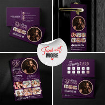 Chic Rose Gold Beauty Spa Hair Nail Makeup Salon