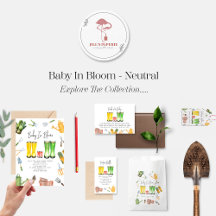 Baby In Bloom Gardening Boots Neutral Baby Shower