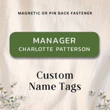 Simple Corporate Employee Name Tags