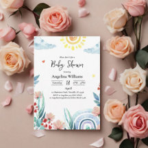 Delicate floral baby shower.