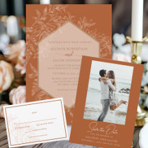 Elegant Floral Terracotta Wedding Suite