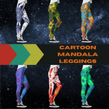 Cartoon Mandala Leggings