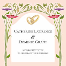 Elegant Art Nouveau with Rings Wedding Collection