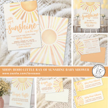 Little Ray Of Sunshine Boho Sun Baby Shower