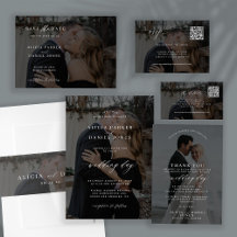 Elegant photo black and white typography wedding