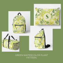Lime Green Watercolor Floral Pattern