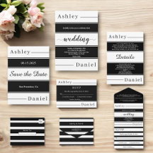 Modern Chic Black And White Wedding Collection