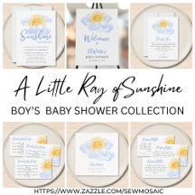 Little Ray Of Sunshine Boy Baby Shower Collection