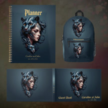 Black leopard and women head.