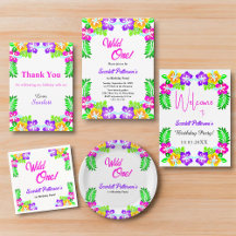 Elegant Onederful Wild One Summer Floral Birthday 