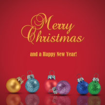 Colorful Christmas Glitter Ornaments