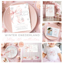 Winter Onederland First Birthday Party Set