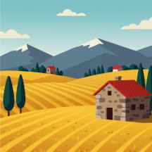 Rural landscape Illustrations