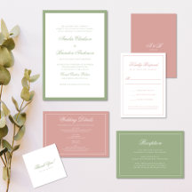Classic Sage Green & Dusty Rose Wedding Collection