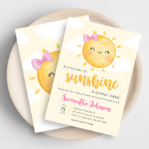 Girl Little Ray of Sunshine Baby Shower   BS9