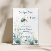OCEAN • Sea You Soon Turtle Baby Shower Collection