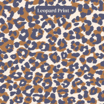 Leopard Print Blue and Brown