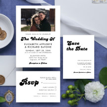 Stylish Retro Black & White Wedding Collection