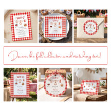 BBQ Baby Shower Rustic Gingham Event Suite