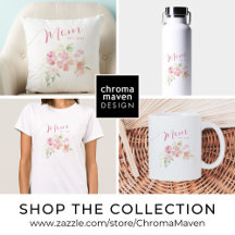 Mom Established Blush Pink Floral Watercolor Gifts