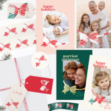 modern PLAID BOW christmas hoilday collection